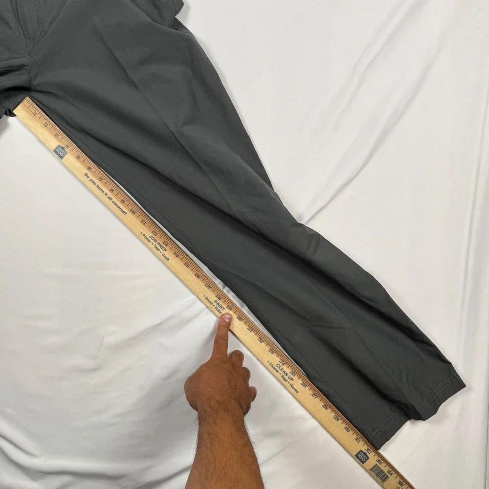 Columbia Mens Gray Ripstop Cargo Hiking Pants 34x32 Outdoor Lightweight Techwear